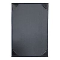 H. Risch, Inc. Oakmont 5 1/2" x 8 1/2" Blue 1-Panel Menu Cover with Album Style Corners