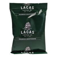 Lacas Coffee 100% Colombian Decaf Coffee Packet 2.5 oz. - 42/Case