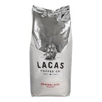 Lacas Coffee Original City Roast Whole Bean Coffee 5 lb. - 4/Case