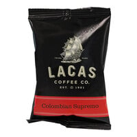 Lacas Coffee Colombian Supremo Coffee Packet 3 oz. - 24/Case