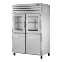 True STG2R-2HG/2HS-HC Spec Series 52 5/8" Glass and Solid Half Door Reach-In Refrigerator