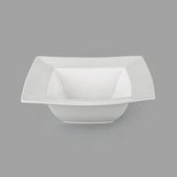 10 Strawberry Street WTR-12SQRBWL Whittier 1.5 Qt. White Square Porcelain Rim Bowl - 6/Case
