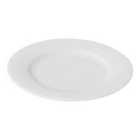 Bon Chef Mezzo 6" Bright White Porcelain Wide Rim Plate - 48/Case
