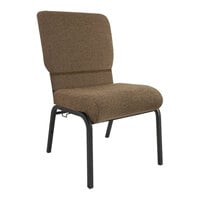 Flash Furniture Advantage 20 1/2" Jute Church Chair with Black Frame
