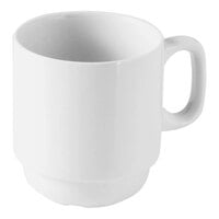 Bon Chef Mezzo 10.5 oz. Bright White Porcelain Coffee Mug - 36/Case