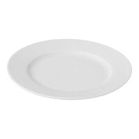 Bon Chef Mezzo 9" Bright White Porcelain Wide Rim Plate - 36/Case