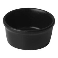 Bon Chef Tavola Midnight 2 oz. Black Porcelain Ramekin - 48/Case