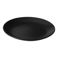 Bon Chef Tavola Midnight 9" Black Porcelain Coupe Salad Plate - 24/Case