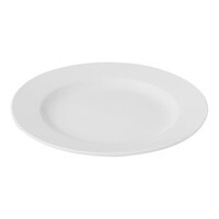 Bon Chef Mezzo 11" Bright White Porcelain Wide Rim Plate - 18/Case