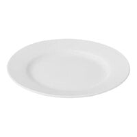 Bon Chef Mezzo 8" Bright White Porcelain Wide Rim Plate - 36/Case