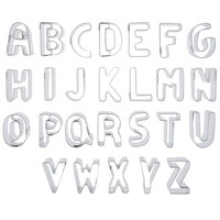 Ateco 6949 26-Piece 1 inch Tin Alphabet Cutter Set