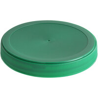 110/400 Green Flat Top Induction-Lined Lid - 100/Pack