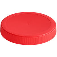 110/400 Red Flat Top Induction-Lined Lid - 390/Case