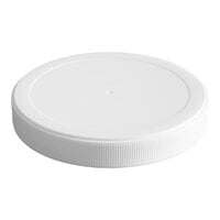 110/400 White Flat Top Induction-Lined Lid - 390/Case