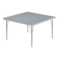 Correll 42" Square Gray Granite 19"-29" Adjustable Height High-Pressure Top Activity Table