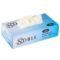 Noble Products Small Powdered Disposable Latex Gloves for Foodservice - Box of 100