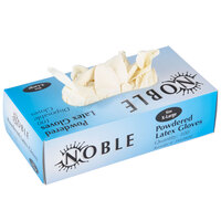 Noble Products Extra-Large Powdered Disposable Latex Gloves for Foodservice - Box of 100