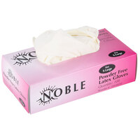 Noble Products Extra-Large Powder-Free Disposable Latex Gloves for Foodservice - Box of 100