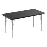 Correll EconoLine Rectangular Black Granite 19"-29" Adjustable Height Melamine Top Activity Table