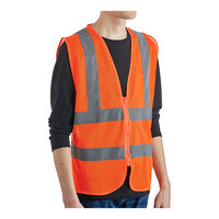 Lavex Class 2 Orange High Visibility Safety Vest with Zipper Closure - Extra Large - 50/Case