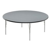 Correll EconoLine Round Gray Granite 19"-29" Adjustable Height Melamine Top Activity Table