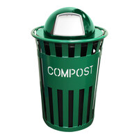 Witt Industries Oakley Eco M3601CP-DT-GN 36 Gallon Green Outdoor Compost Receptacle with Dome Top Lid