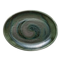 Heart & Soul Perfect Match 10" x 7 1/2" Avocado Porcelain Oval Coupe Platter - 6/Case