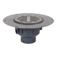 Sioux Chief 822-2PS Halo Round Light-Duty Adjustable Floor Drain with Stainless Steel Strainer, PVC Base, and 2" x 3" Outlet