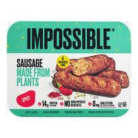 Impossible Foods 3.4 oz. Plant-Based Vegan Spicy Sausage - 32/Case