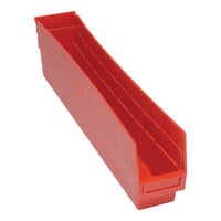 Quantum STORE-MORE 23 5/8" x 4 3/8" x 6" Red Shelf Bin QSB205RD