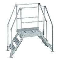 Vestil 23 1/2" x 36" Galvanized Steel Crossover Ladder - 500 lb. Capacity