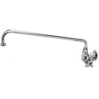 T&S B-0211 Wall Mounted Single Hole Pantry Faucet with 12 inch Swing Nozzle and 4-Arm Handle - Hot