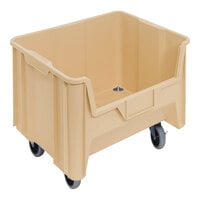 Quantum Giant Stack 15 1/4" x 19 7/8" x 15 7/16" Ivory Mobile Storage Container QGH705MOBIV - 3/Case