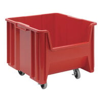 Quantum Giant Stack 17 1/2" x 16 1/2" x 15 1/2" Red Mobile Storage Container QGH805MOBRD - 2/Case