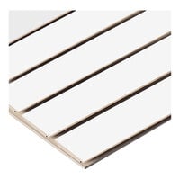 8' x 4' White Vertical Slatwall Panel