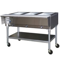 Eagle Group SPDHT3 Portable Hot Food Table Three Pan - All Stainless Steel - Open Well, 120V