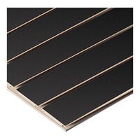 8' x 4' Black Vertical Slatwall Panel
