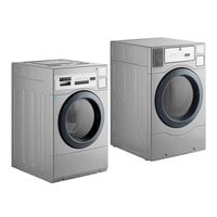 Crossover 3.5 cu. ft. 27" Front Load Electric Commercial Washer and 7 cu. ft. 27" Front Load Gas Powered Commercial Dryer - Free Use