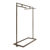 Econoco Linea 54" x 20" x 66" Bronze Metal Ballet Garment Rack with (2) 25" Swivel Hang Bars LNSWVBBE