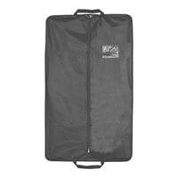 Econoco 20" x 40" Black 6.8 Gauge Vinyl Zippered Garment Bag with Taffeta Finish, Black Nylon Binding, Handles, and Window / Card Pocket ETB