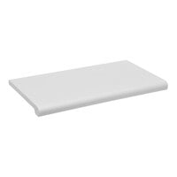 24" x 13" White Molded Plastic Bullnose Shelf
