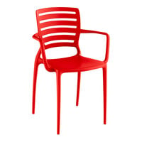 Lancaster Table & Seating Sol Red Resin Arm Chair