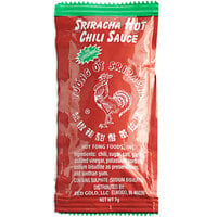 Huy Fong 7 Gram Sriracha Hot Chili Sauce Packet - 500/Case