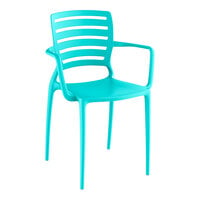 Lancaster Table & Seating Sol Teal Resin Arm Chair