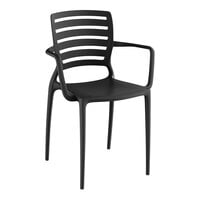 Lancaster Table & Seating Sol Black Resin Arm Chair