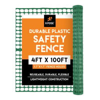 Xpose Safety 4' x 100' Green Plastic Safety Fence SFG-4100