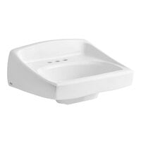 American Standard 0355012.020 Lucerne 21 1/4" x 18 1/4" White Vitreous China Wall-Mount Lavatory with 4" Centerset and Wall Hanger