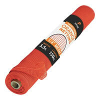 Xpose Safety 5' 6" x 150' Heavy-Duty Orange Fire-Retardant Plastic Mesh Safety Debris Netting NFR-56150 - 1/4" Openings