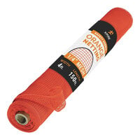 Xpose Safety 4' x 150' Heavy-Duty Orange Fire-Retardant Plastic Mesh Safety Debris Netting NFR-4150 - 1/4" Openings
