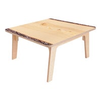 Whitney Brothers Nature View 35" x 35" Square Live Edge Wood Table